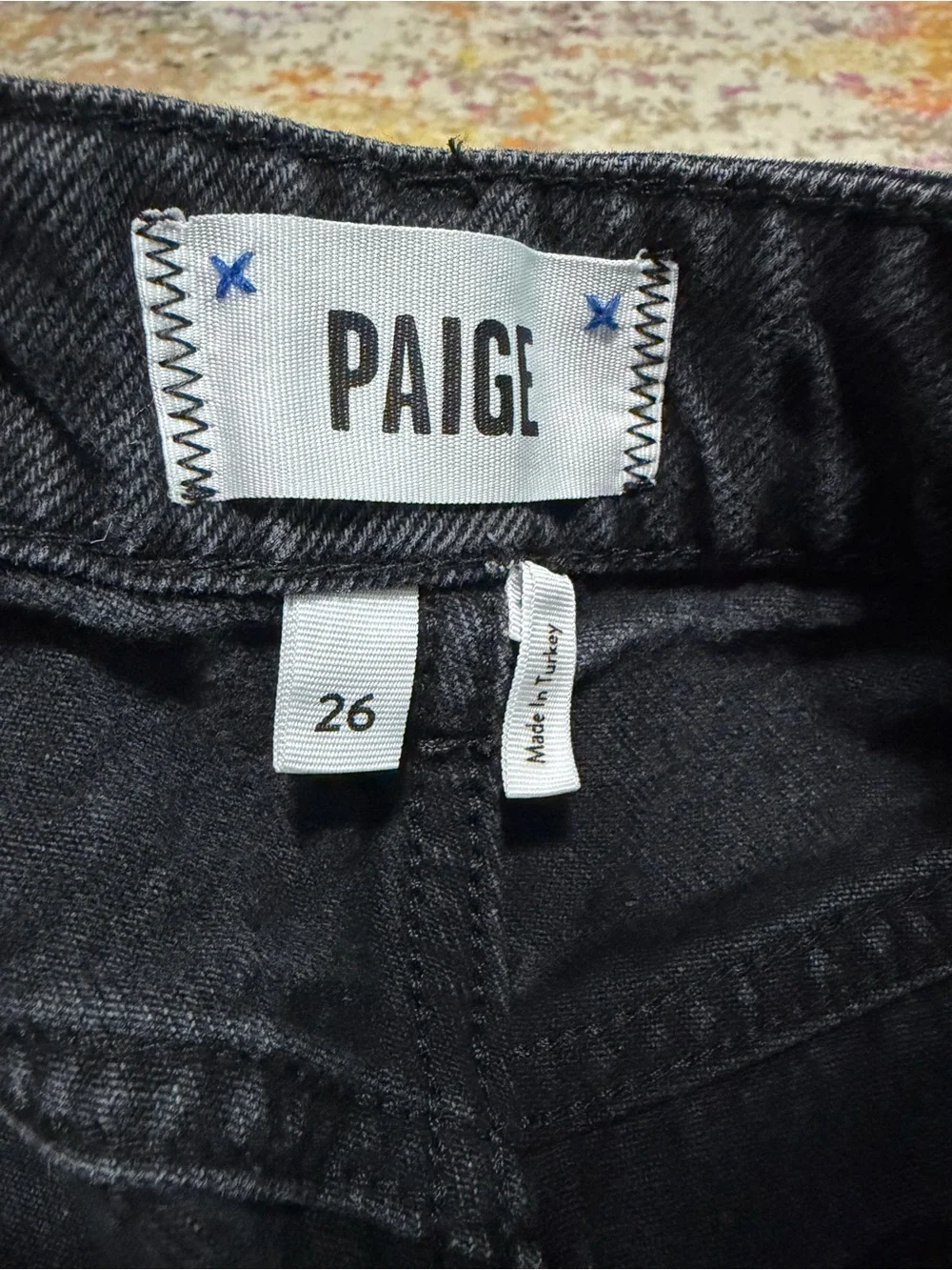 Paige Noella High Rise Cutoff Denim Shorts | Black Dove | Size 26